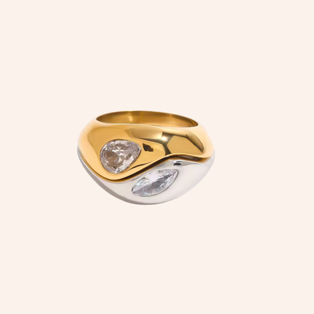 Unity Ring in 18k Gold Plated & Stainless Steel