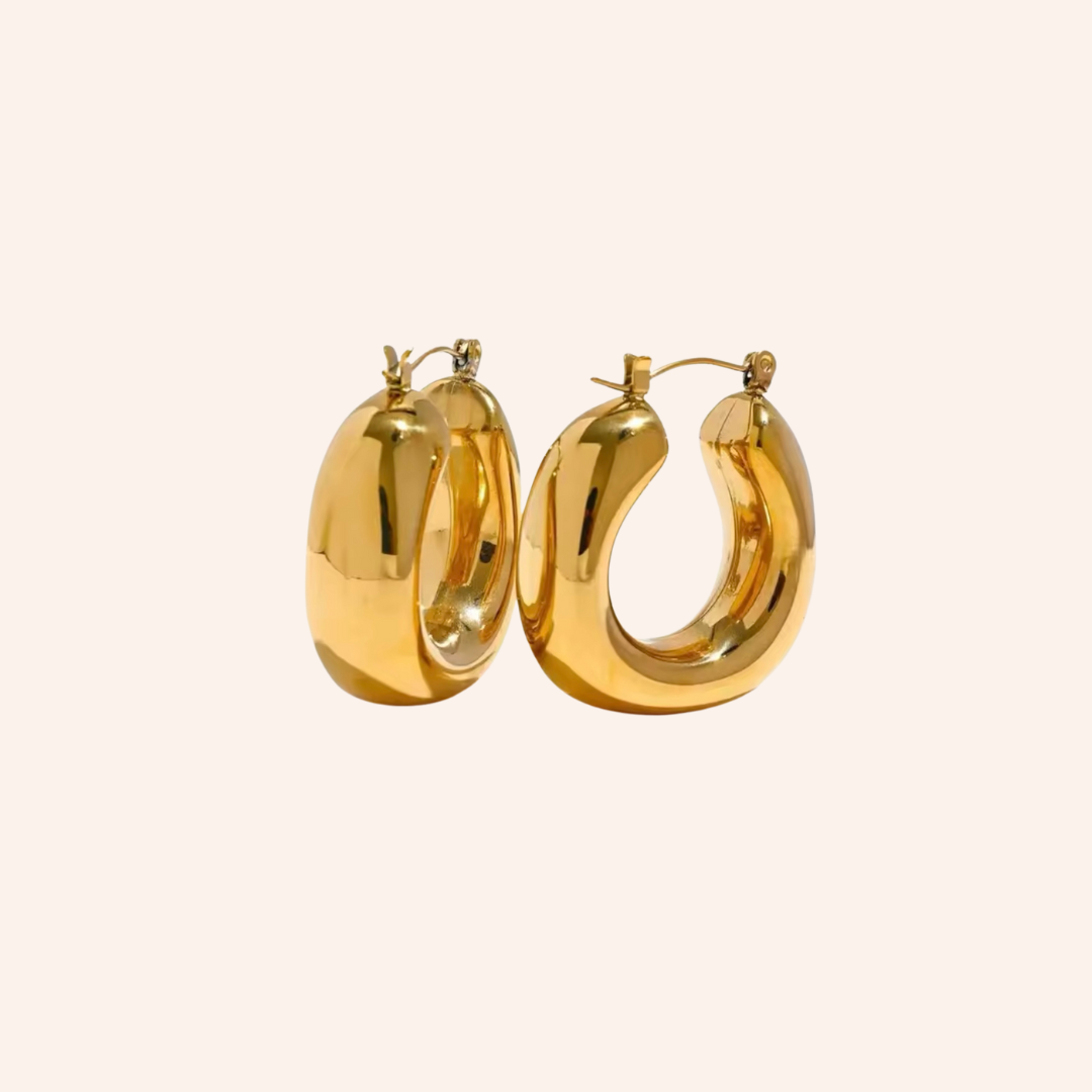 Bold Hoops in 18k Gold Plated