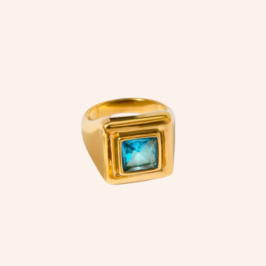 Breeze Ring in Aqua Stone