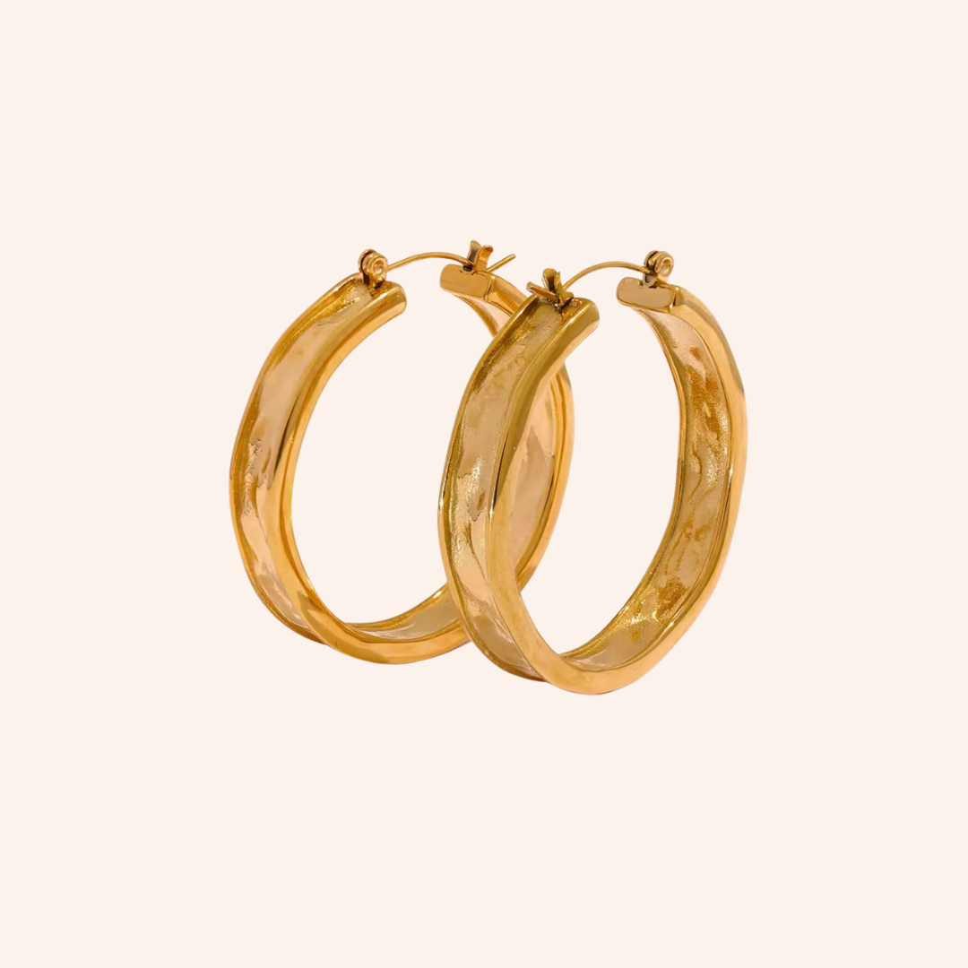 Carman Hoop Earrings in Gold Plated