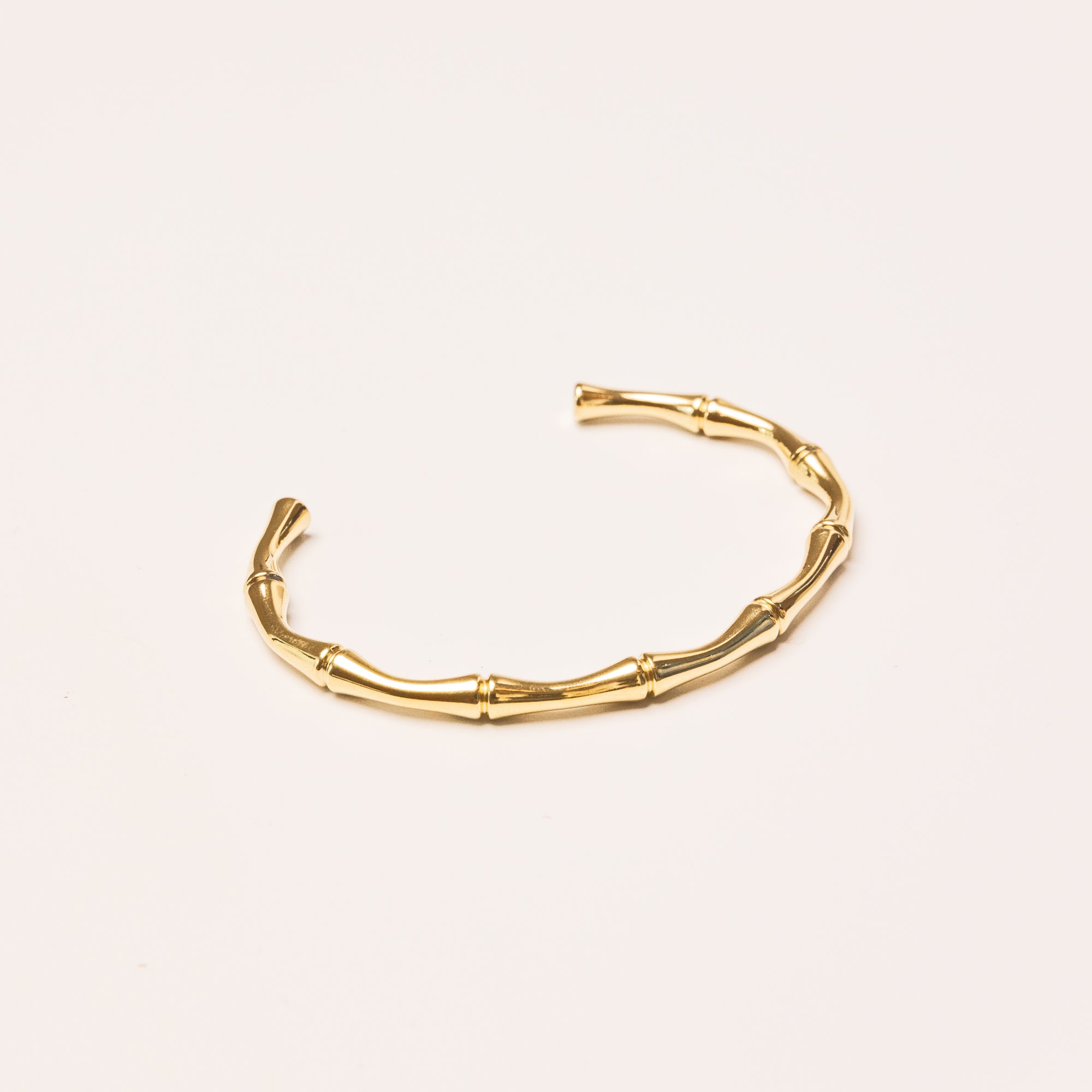 Bamboo Cuff Bracelet in Gold Plated