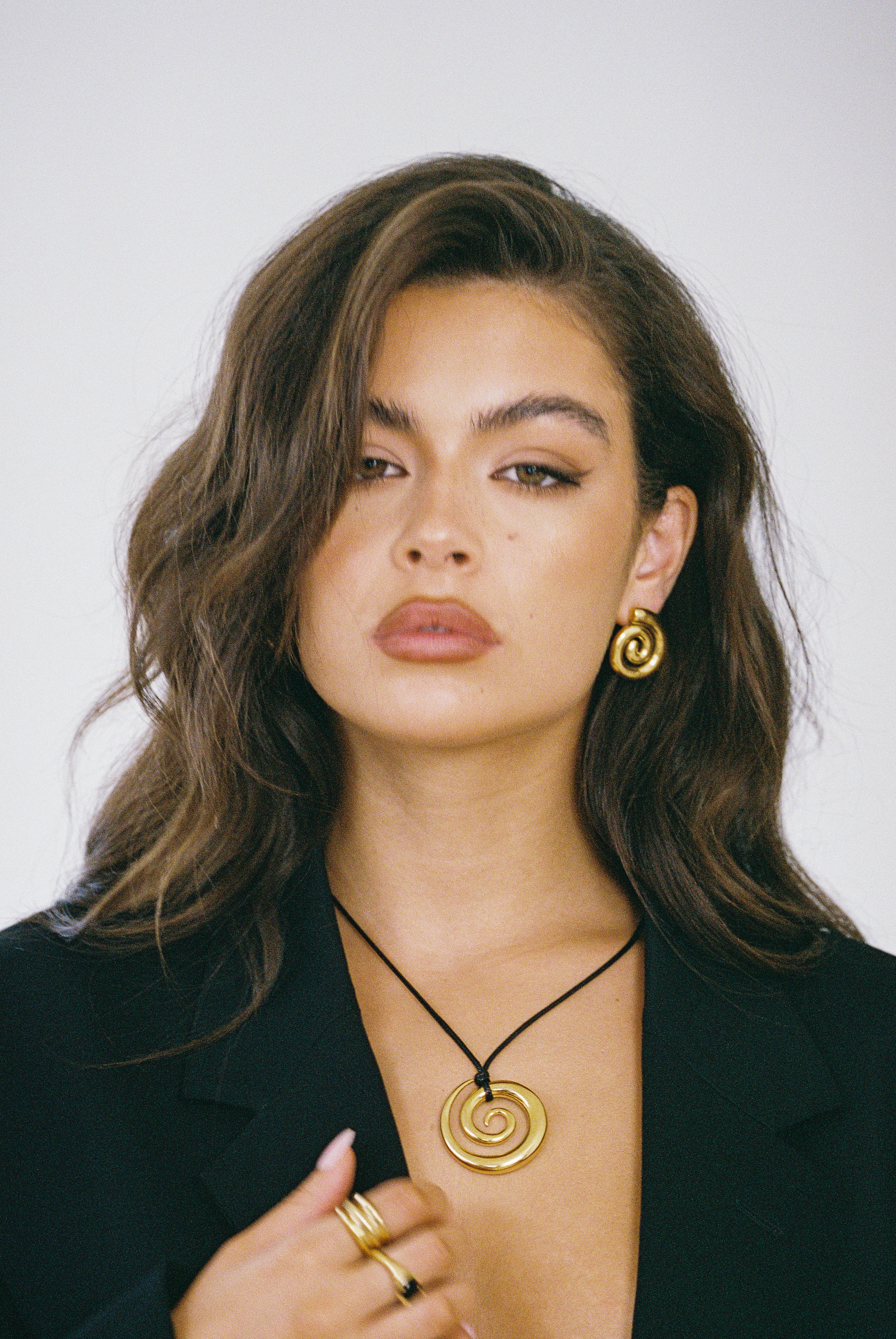 Thick Spiral Earrings in 18k Gold Plated