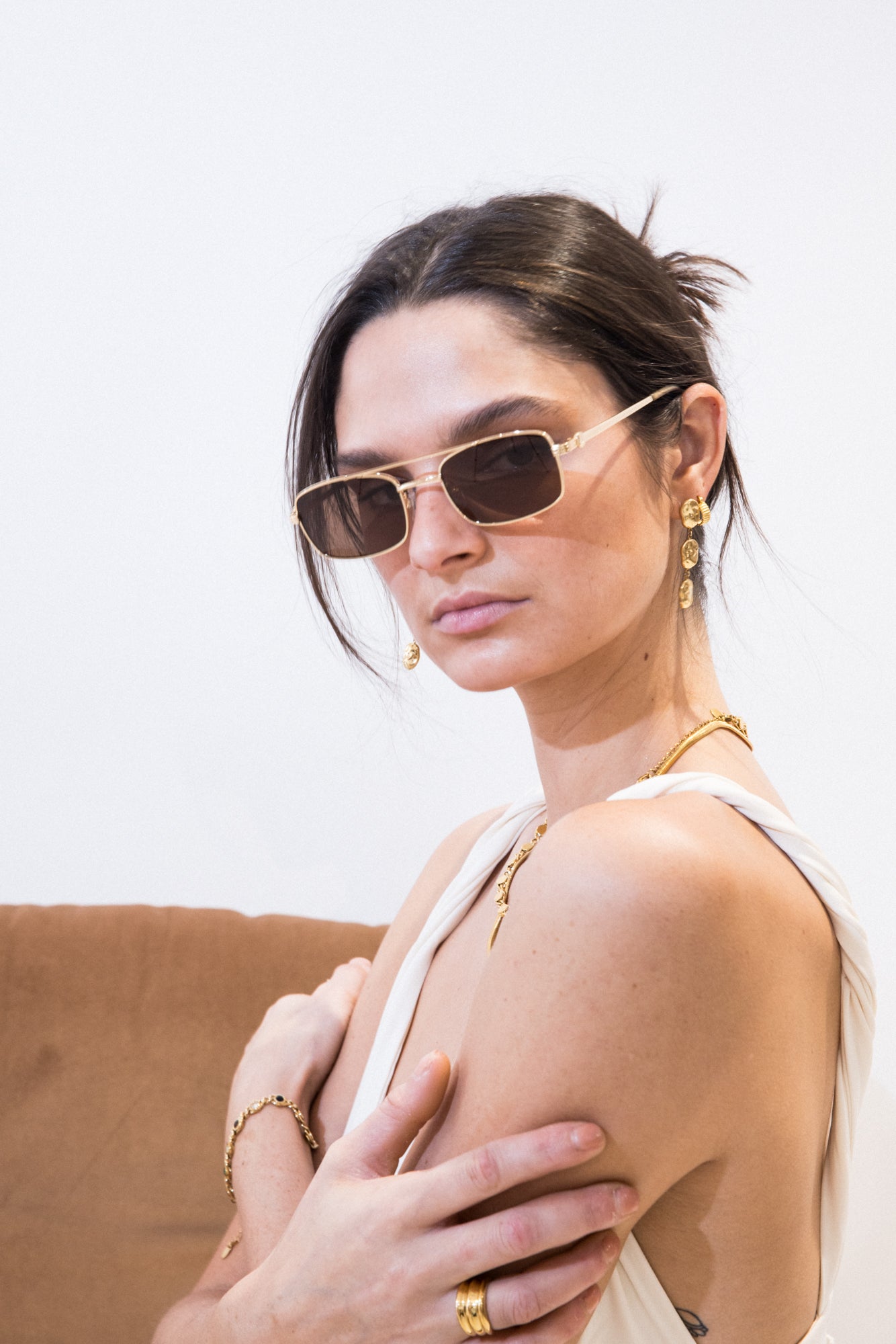 Nola Drop Earrings in Gold Plated