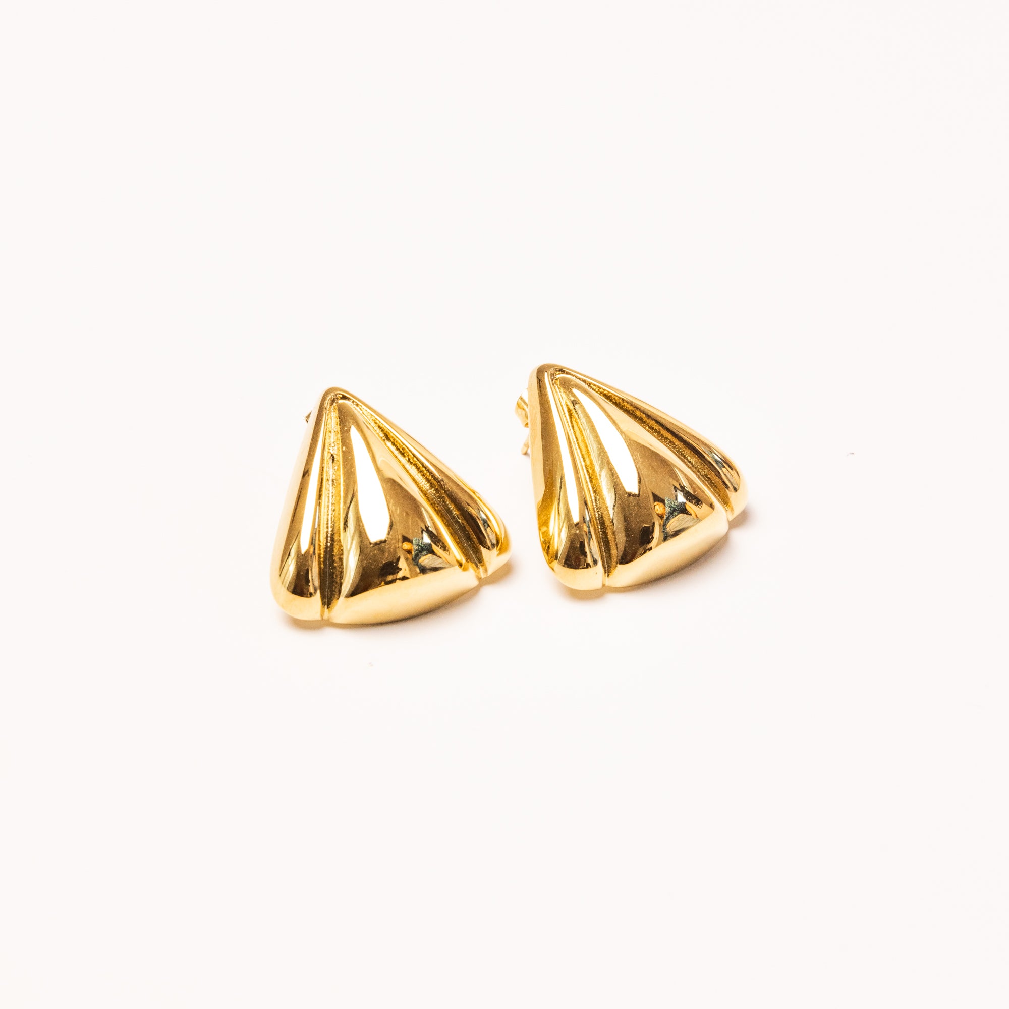 Fan Earrings in Gold Plated