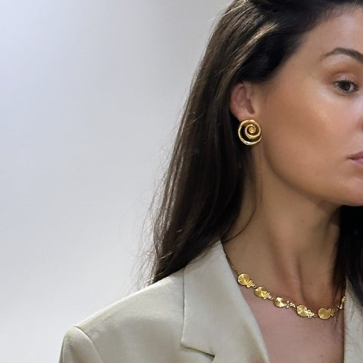 Spiral Necklace in 18k Gold Plated