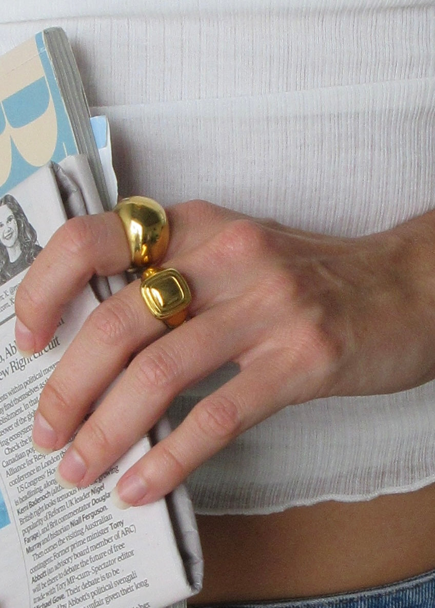 Dome Ring in Gold Plated