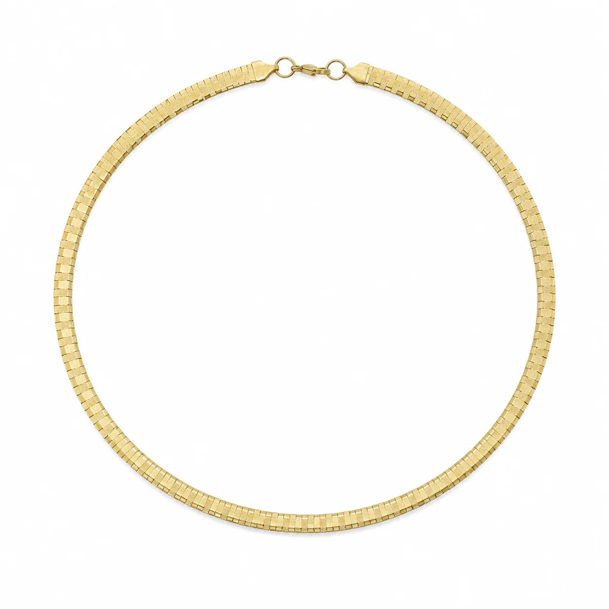 Slinky Check Choker in 18k Gold Plated
