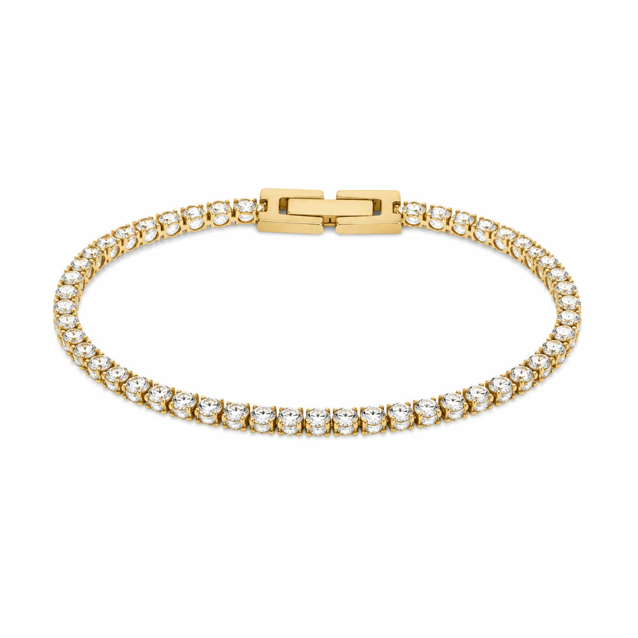 Hali Tennis Bracelet in 18k Gold Plated