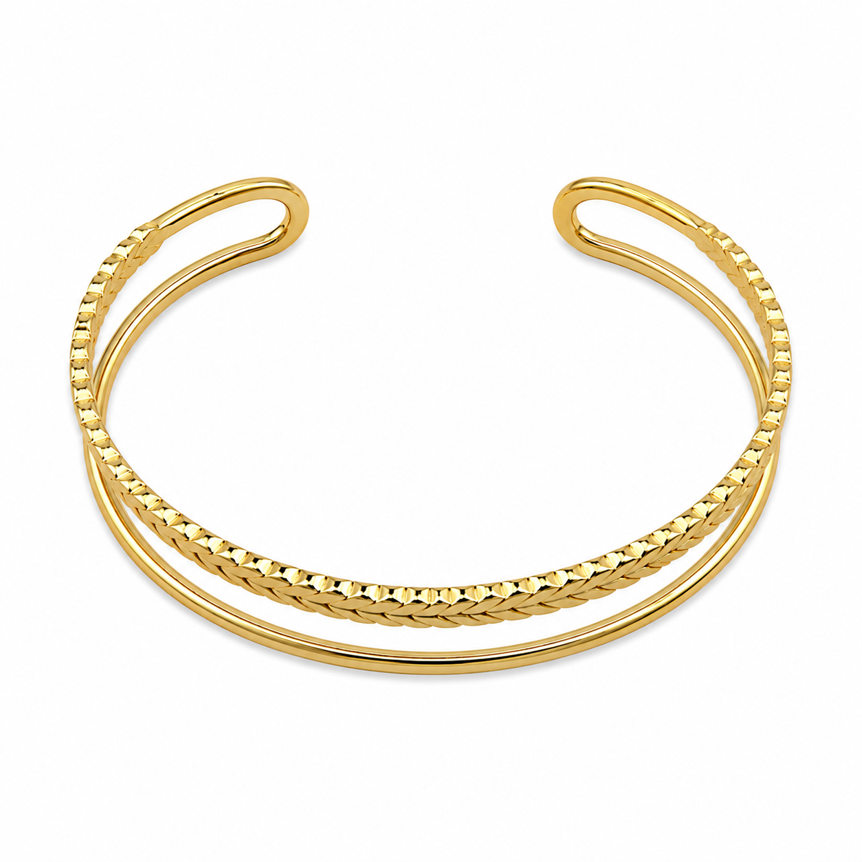 Lumi Cuff Bracelet in 18k Gold Plated