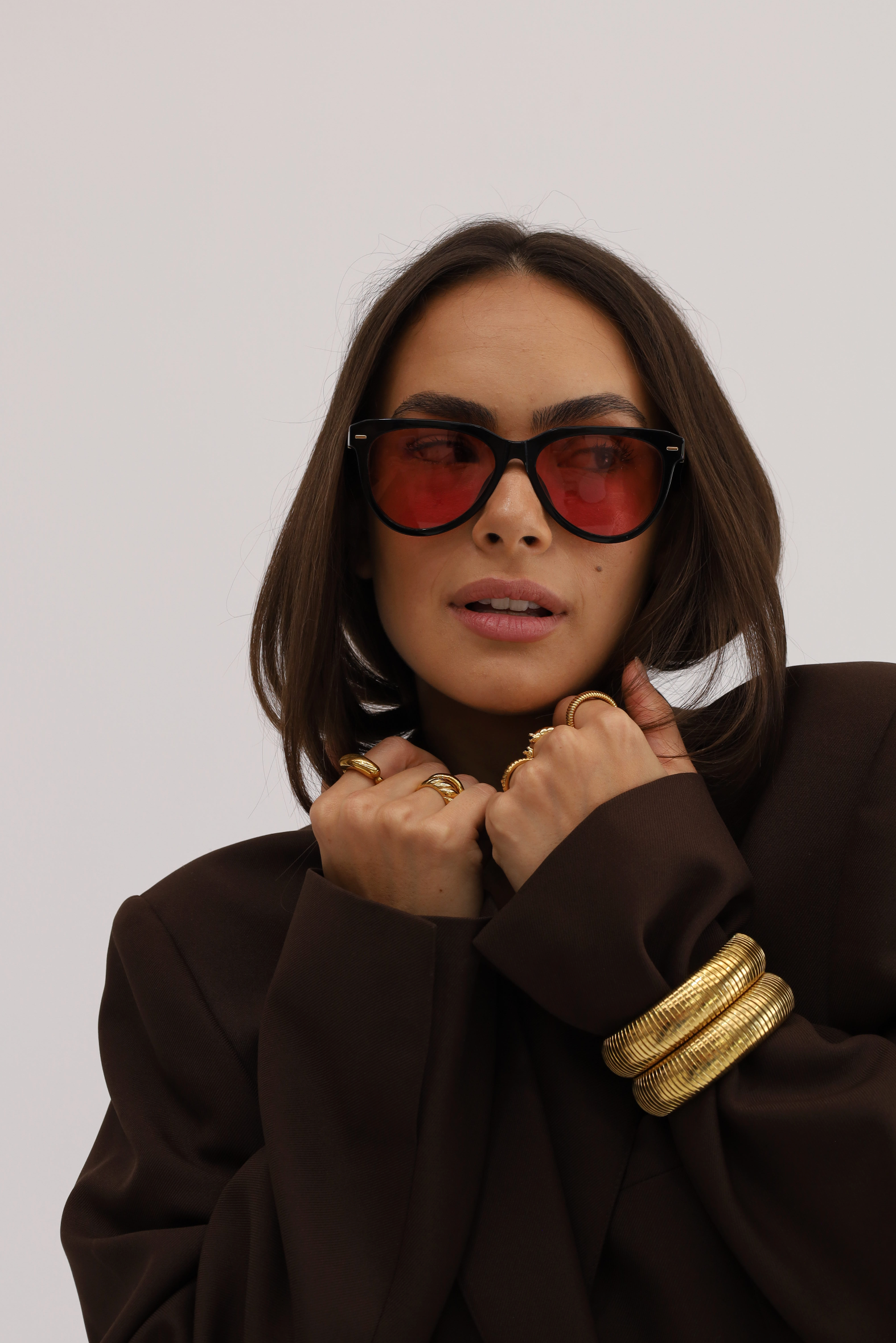 Chunky Slinky Bracelet in 18k Gold Plated