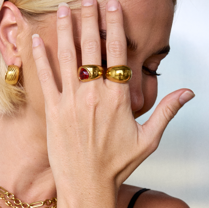 Heart Throb Ring in Gold Plated
