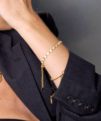Glam Tennis Bracelet in Gold Plated