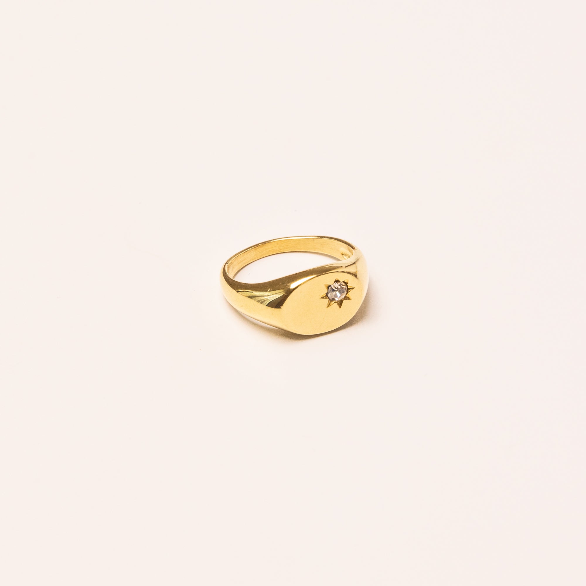 Star Signet Ring in Gold Plated