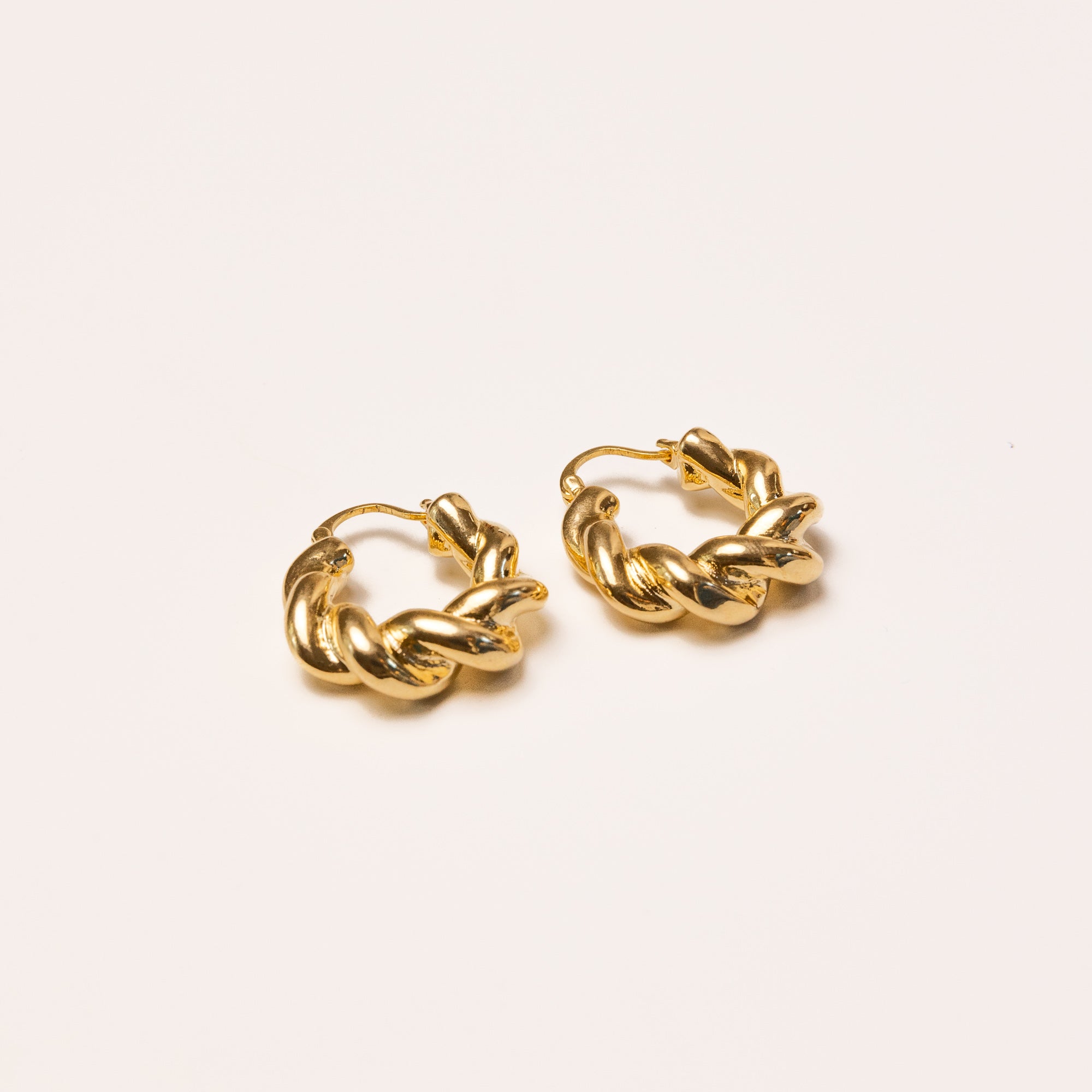 Swivel Hoop Earrings in Gold Plated