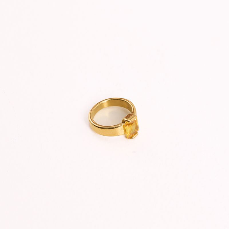 Citrine Ring in 18k Gold Plated