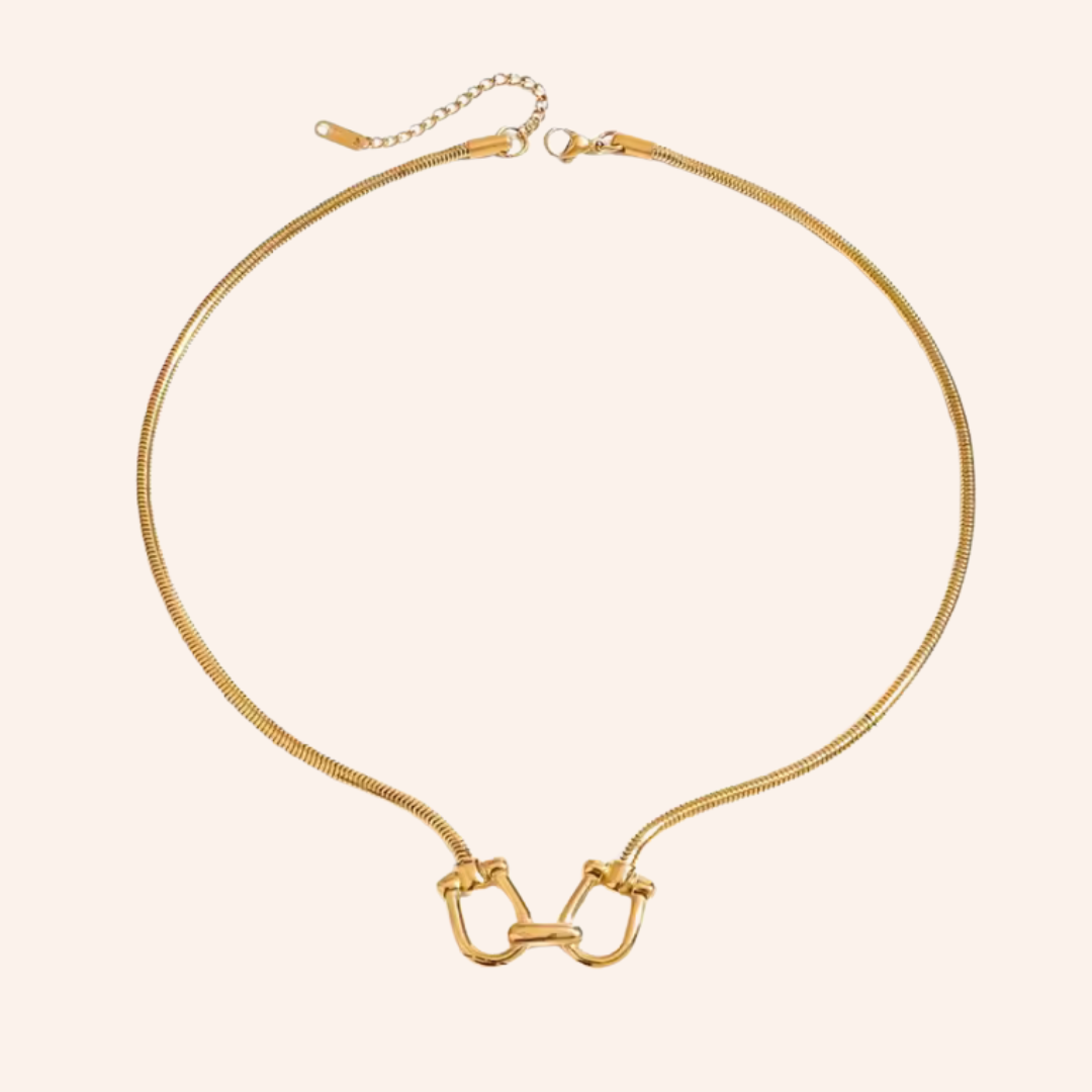Horseshoe Necklace in 18k Gold Plated