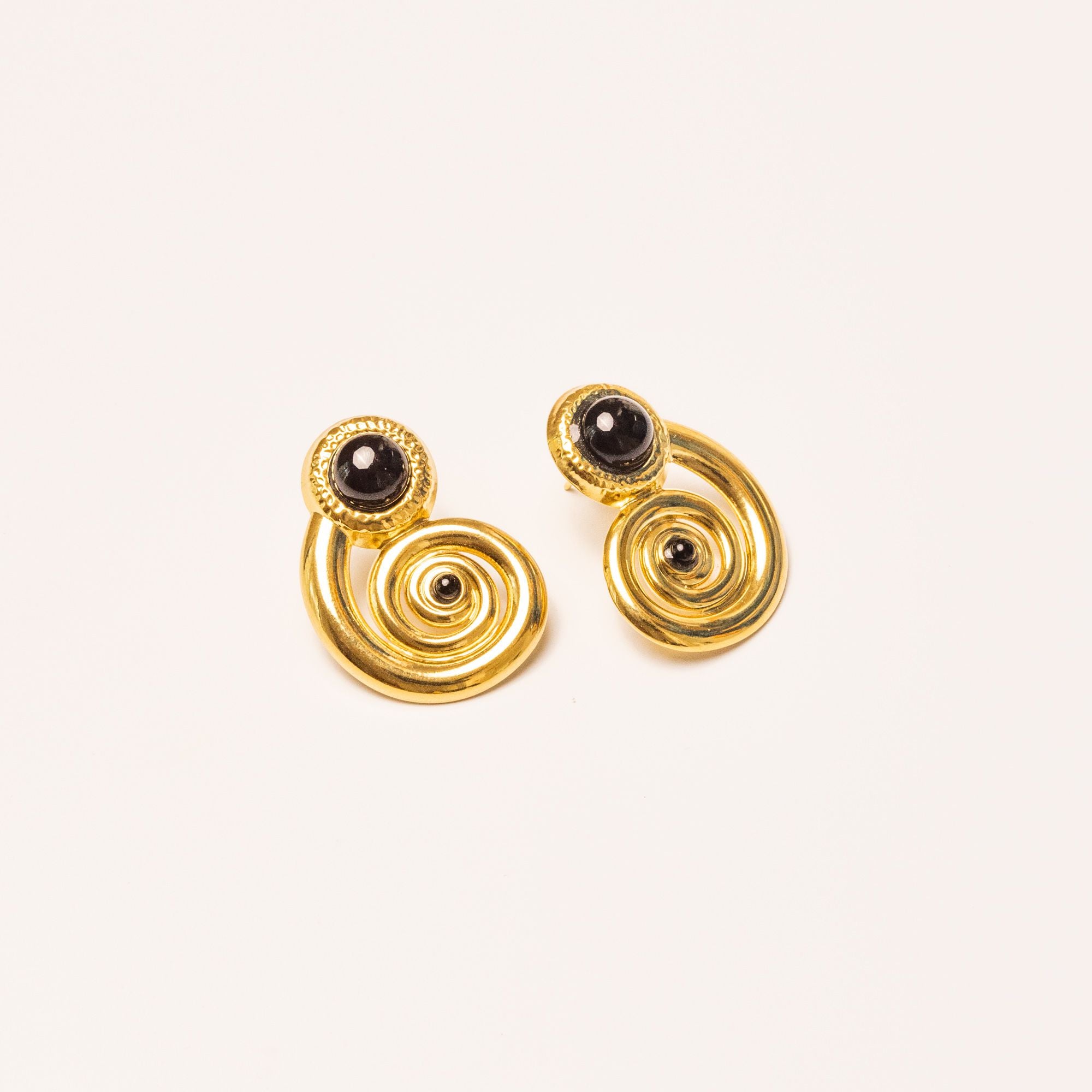 Luna Spiral Earrings in Gold Plated
