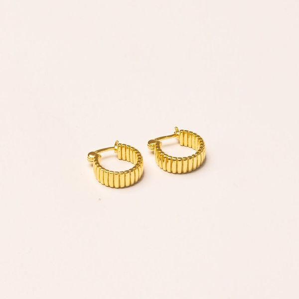 Ecru Hoops in 18k Gold Plated
