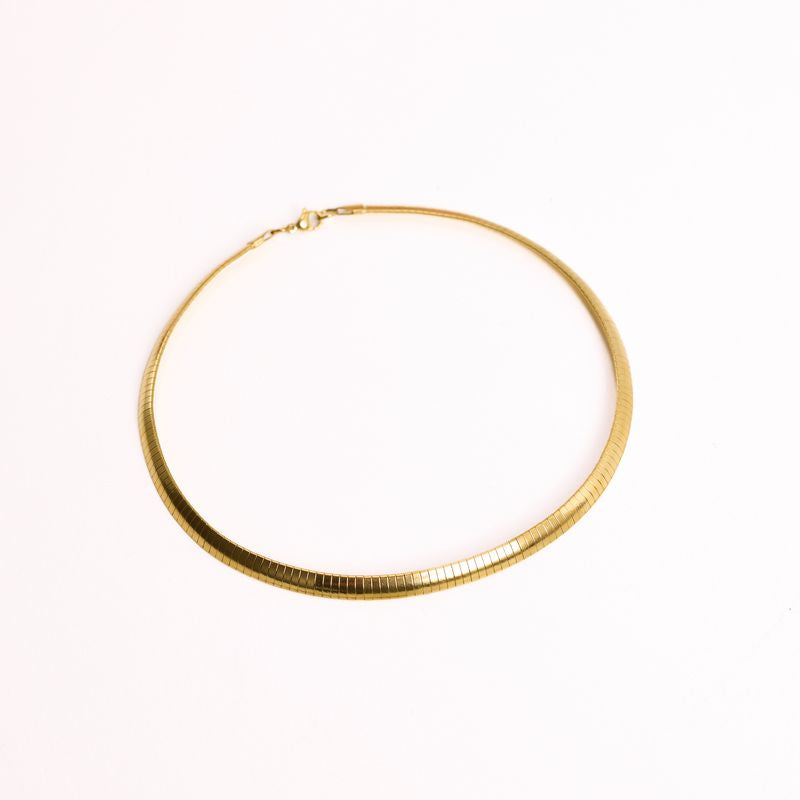Thick Slinky Choker in 18k Gold Plated
