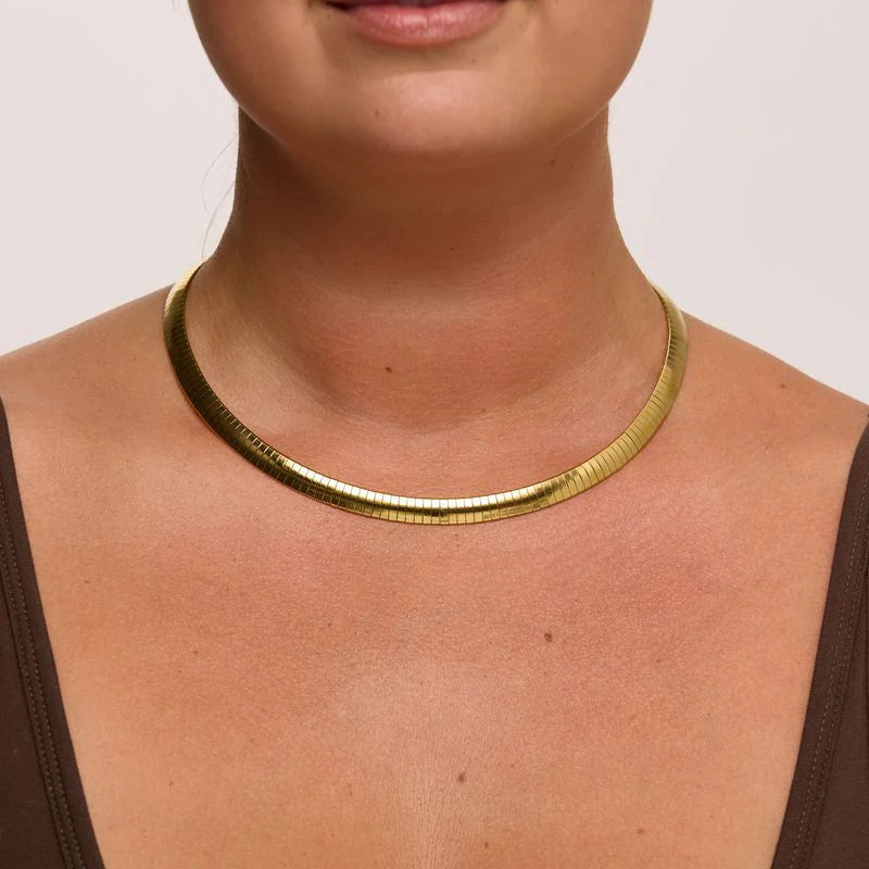 Thick Slinky Choker in 18k Gold Plated
